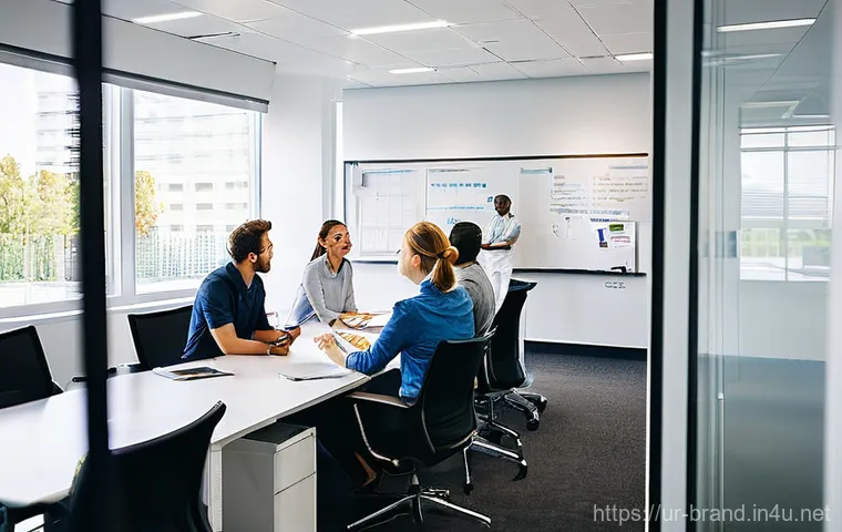 브랜드 마케팅과 커뮤니케이션의 연결고리 - **Prompt:** A dynamic, multi-panel image illustrating modern digital brand engagement. In the foregr...